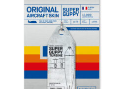 Колекционерски ключодържател/таг за багаж от обшивката на Aero Spacelines Super Guppy F-BTGV (без боя)