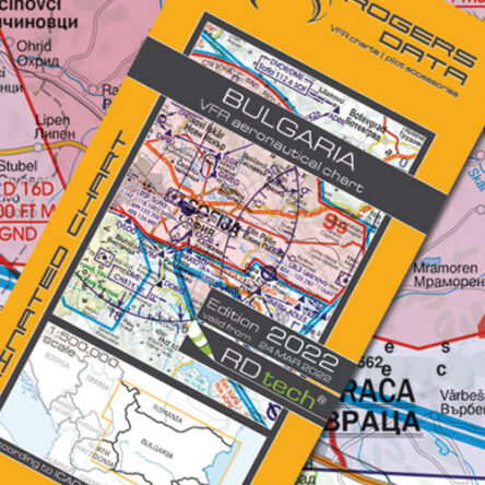 VFR Навигационна карта на България RogersData мащаб 1:500000